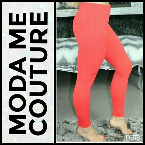 QUILTED TEXTURED FLEECE LINED LEGGINGS - Picture 2 of 4